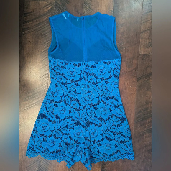 Sandro Blue Lace Romper, US 2 - Picture 4 of 4